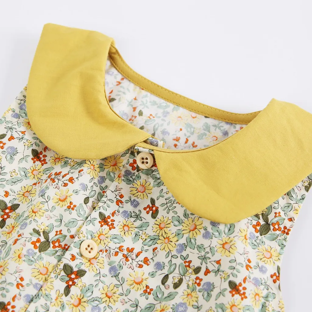 Ảnh Áo liền quần ngắn Sanlutoz bằng cotton phong cách mùa hè xinh xắn cho bé gái 1