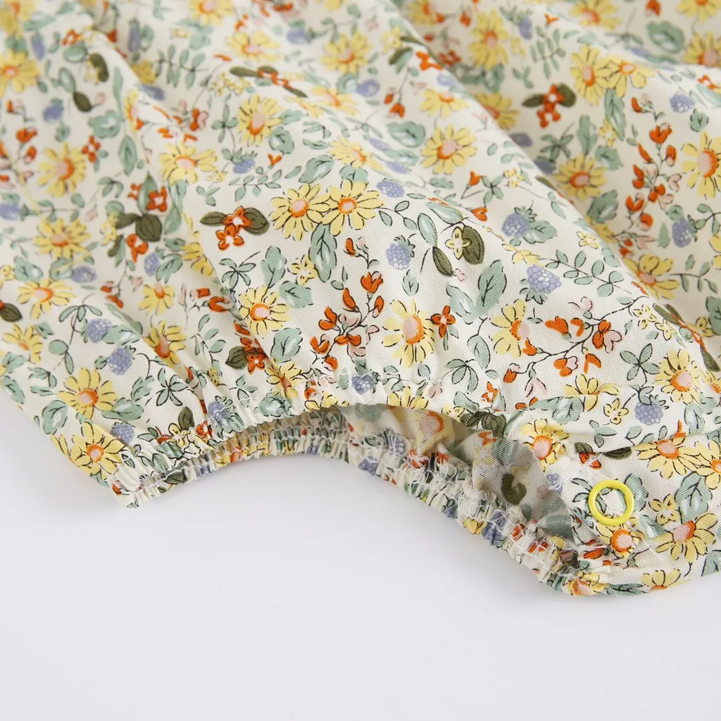 Ảnh Áo liền quần ngắn Sanlutoz bằng cotton phong cách mùa hè xinh xắn cho bé gái 4
