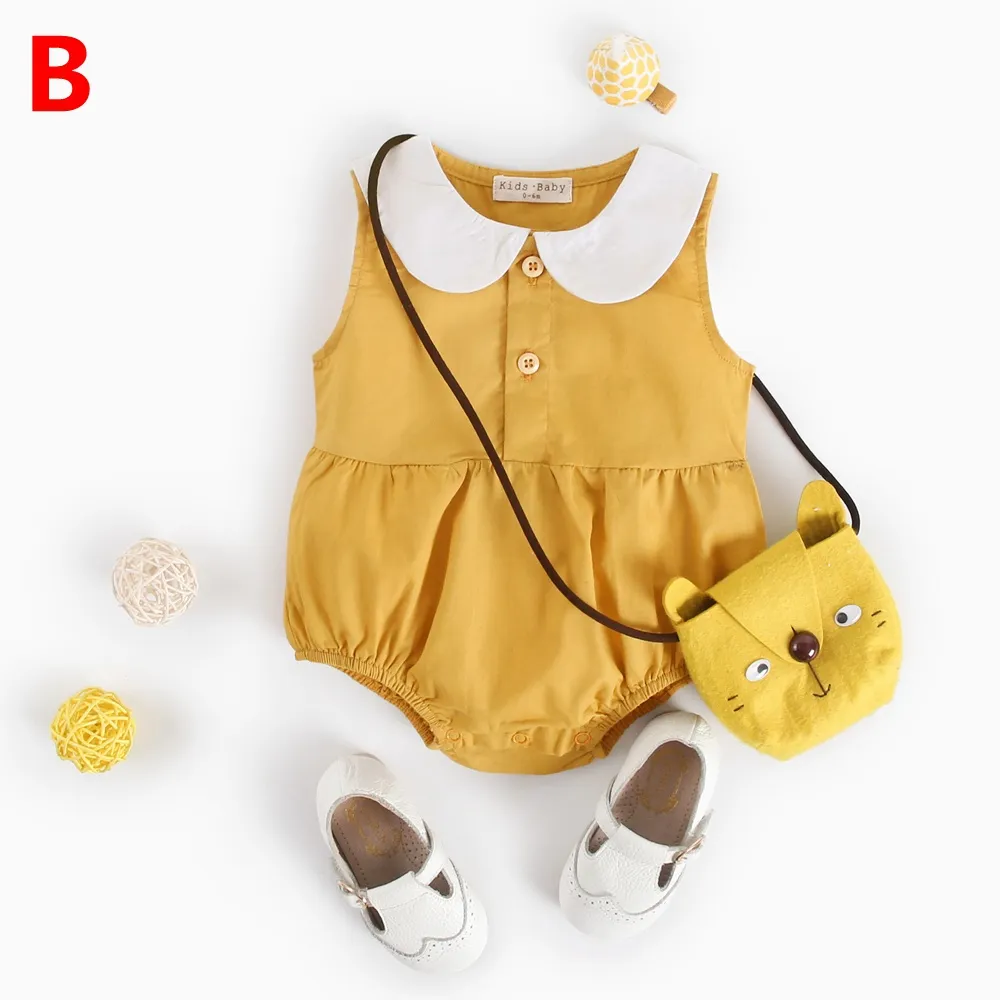 Ảnh Áo liền quần Sanlutoz bằng cotton phong cách mùa hè cho bé gái sơ sinh 2