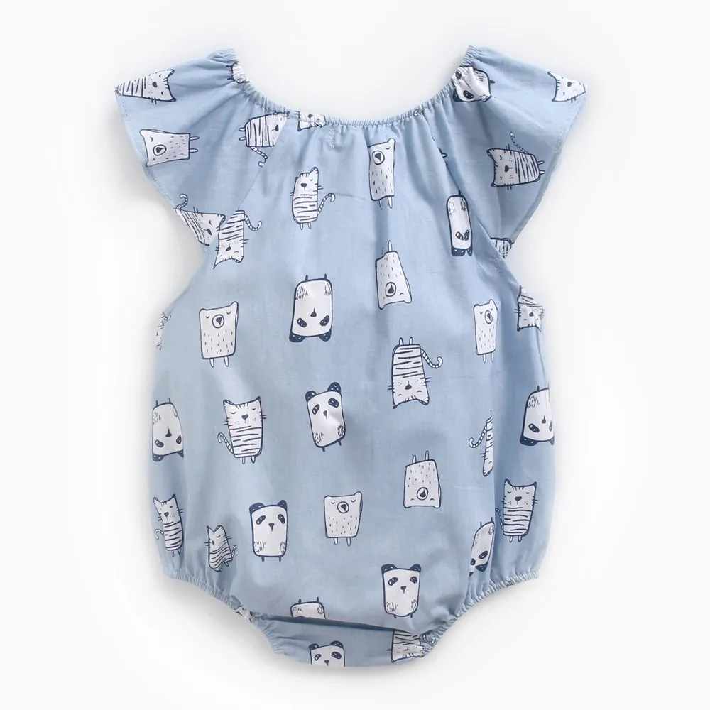Ảnh Áo Liền Quần Sanlutoz Bằng Cotton Họa Tiết Hoạt Hình Mùa Hè Cho Em Bé 1