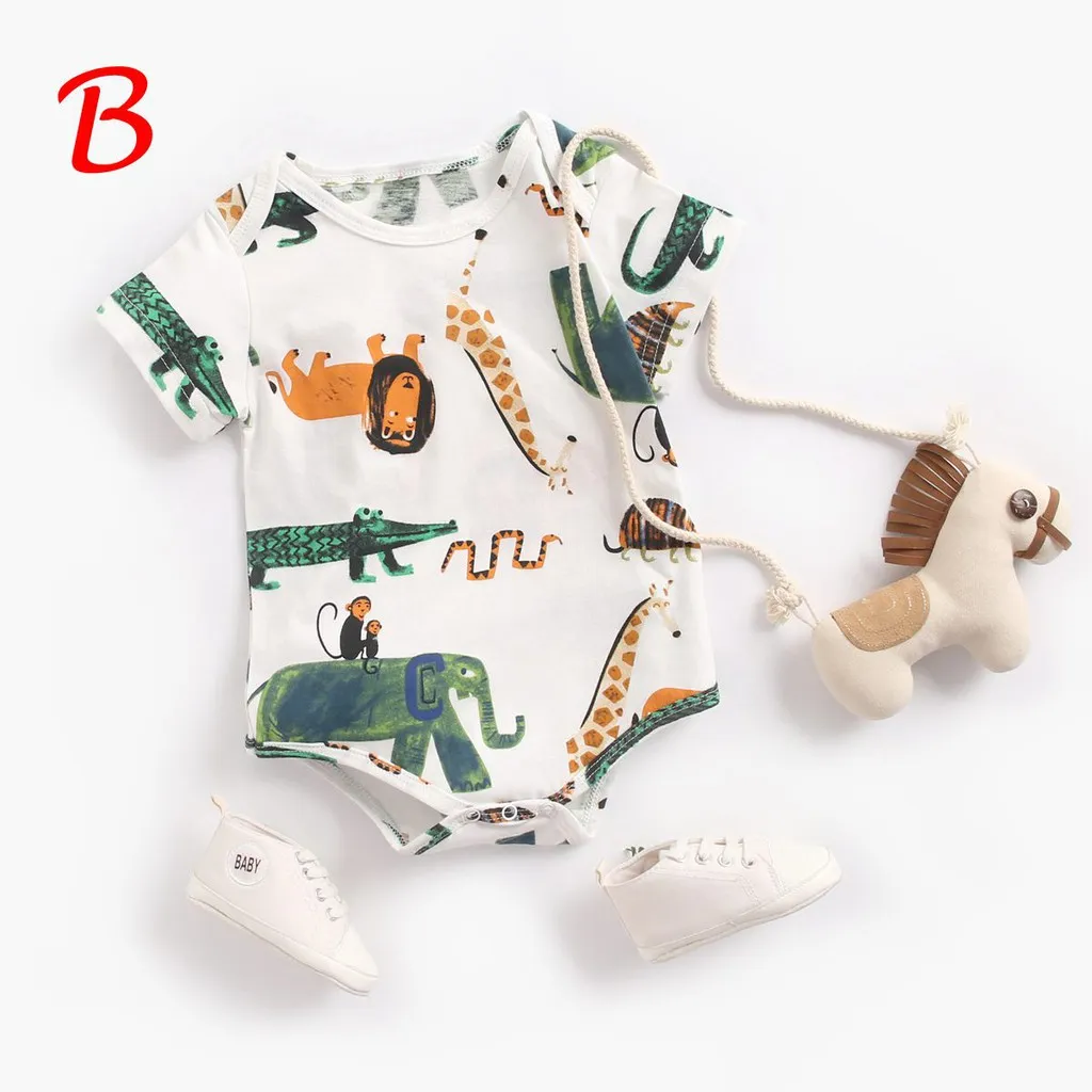 Ảnh Áo liền quần Sanlutoz tay ngắn bằng cotton phong cách mùa hè cho trẻ sơ sinh (4 kiểu tuỳ chọn) 3