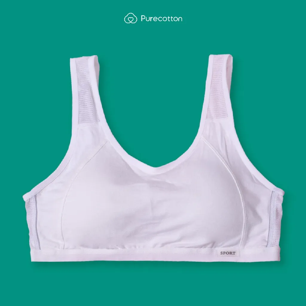 Ảnh Áo lót học sinh Purecotton cho bé gái mới lớn chất liệu cotton kiểu dáng chui đầu - đệm mỏng PC008 1
