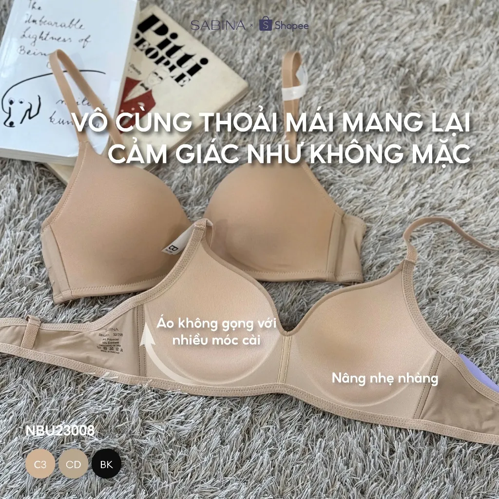 Ảnh Áo Lót Không Gọng Mút Đệm Mỏng Vừa Basic Pretty Perfect By Sabina NBU23008 (Tương tự SBXU8301) 1