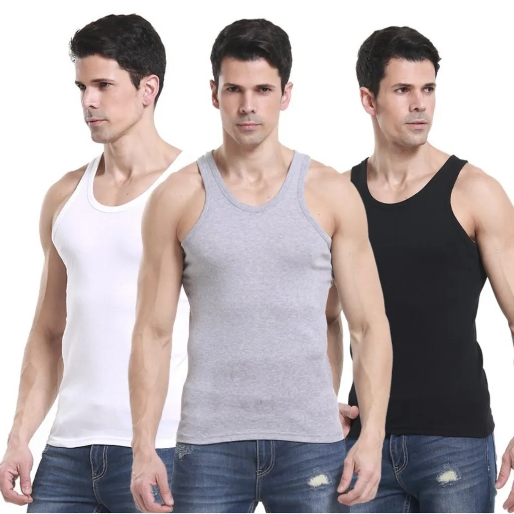 Ảnh Áo Lót Nam Dệt Kim Đông Xuân Vicci Màu Trắng, Vải Cotton Mềm Mịn, Co Giãn, Thấm Hút Mồ Hôi, Siêu Thoáng Mát 2