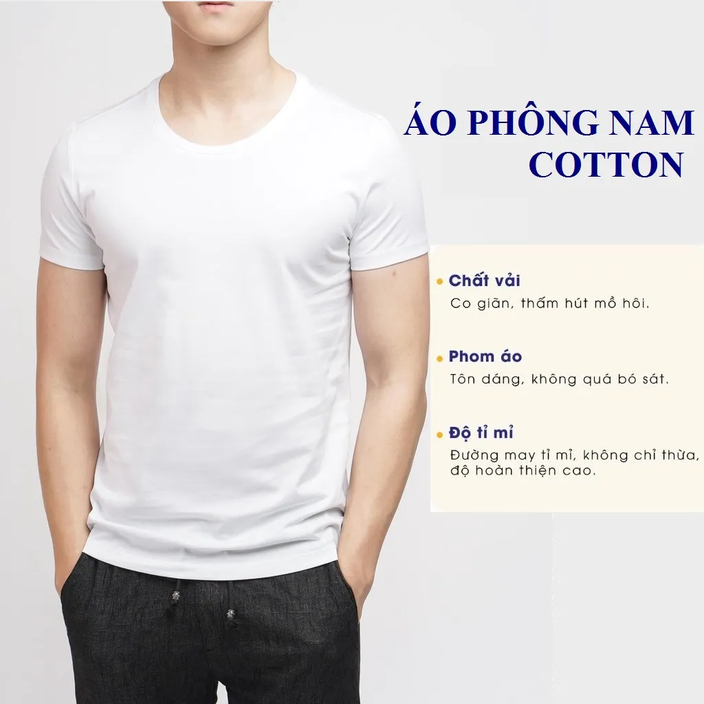 Ảnh Áo Lót Nam Dệt Kim Đông Xuân Vicci Màu Trắng, Vải Cotton Mềm Mịn, Co Giãn, Thấm Hút Mồ Hôi, Siêu Thoáng Mát 4