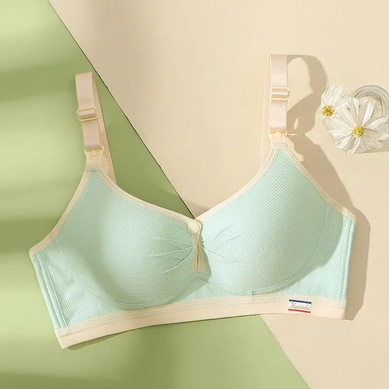 Ảnh Áo Lót Ngực Bầu 2mama Không Gọng Vải Cotton Có Cúc Mở Ngang Bigsize V202 4