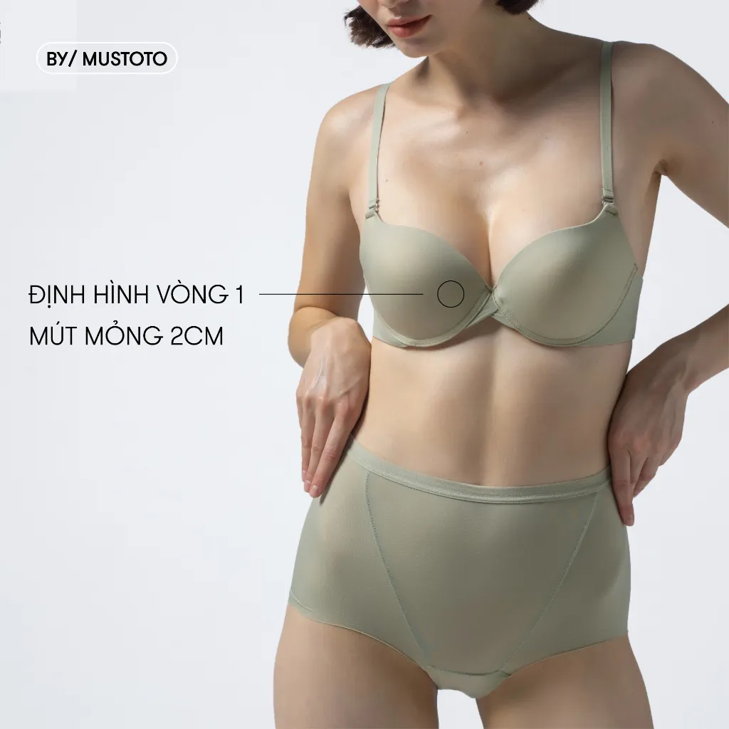 Ảnh Áo Lót Nữ Bra Mustoto Nâng Ngực Có Gọng Mút Vừa 2cm Bra Hop (MA26) 2