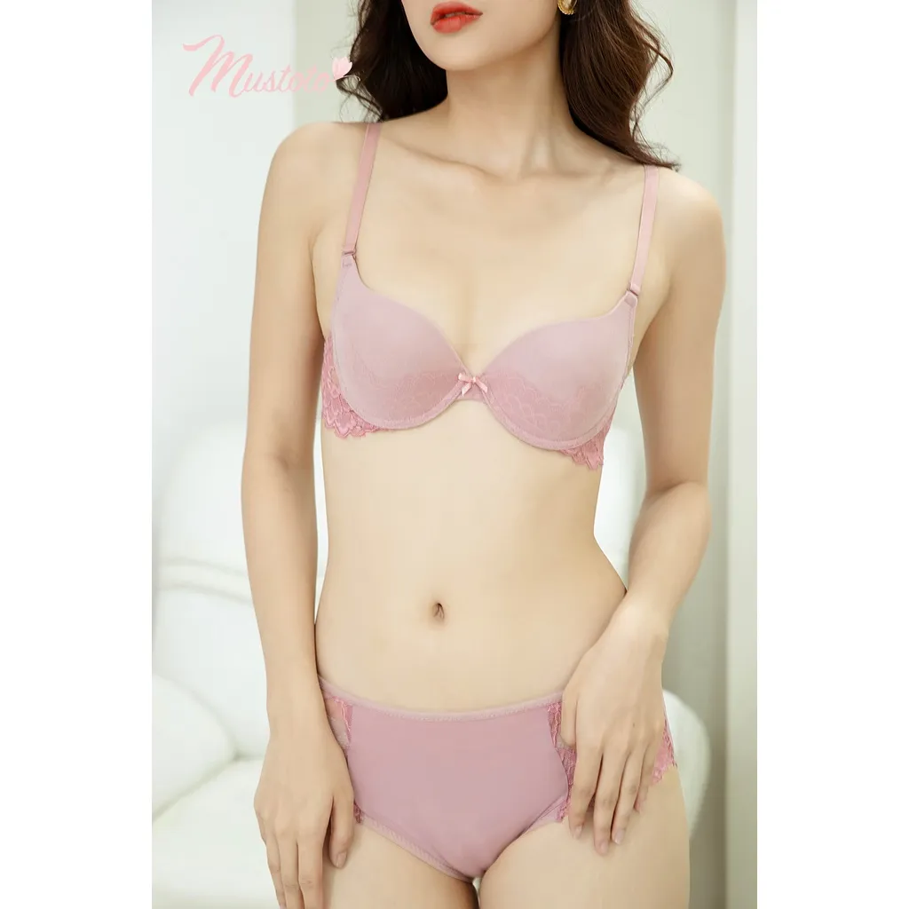 Ảnh Áo Lót Nữ Mustoto Mút Vừa 2,5cm Có Gọng Nâng Phối Lưới (MA46) 4