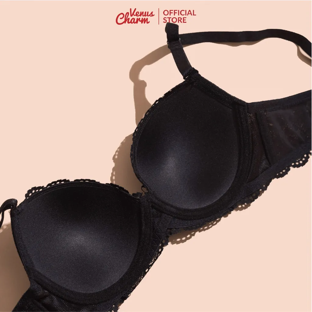 Ảnh Áo lót nữ Venus Charm KG xanh ren đệm mỏng có gọng 2