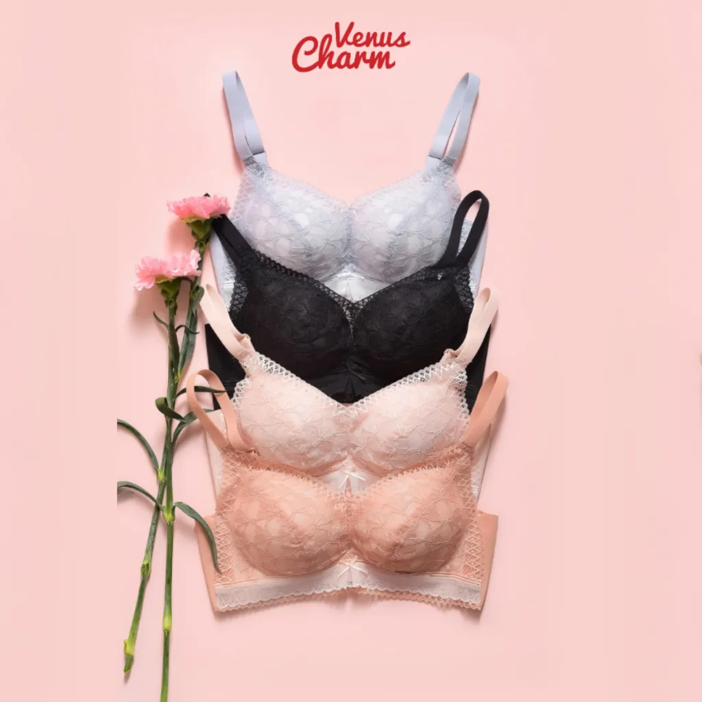Ảnh Áo lót nữ Venus Charm ren đệm dày nâng ngực 6cm cho form ngực nhỏ bản lưng to 6018 2