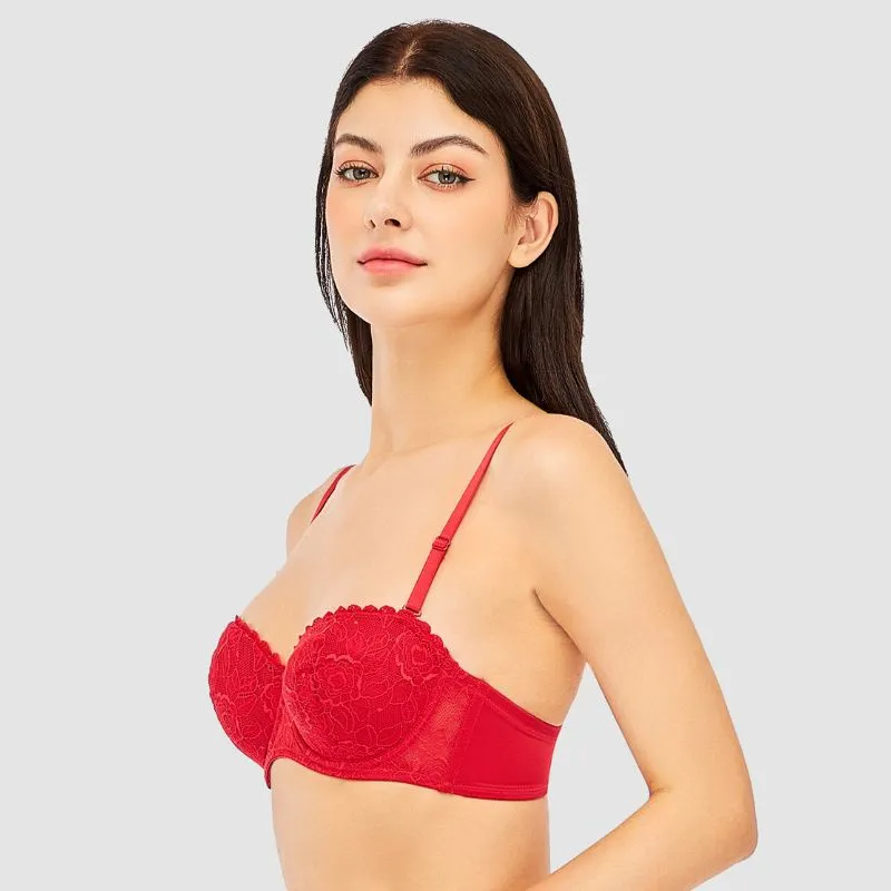 Ảnh Áo lót ren nữ Wacoal không mút nâng nhẹ dây đeo tháo rời, Áo ngực cup ngang có gọng chống tuột - ILB4702 4