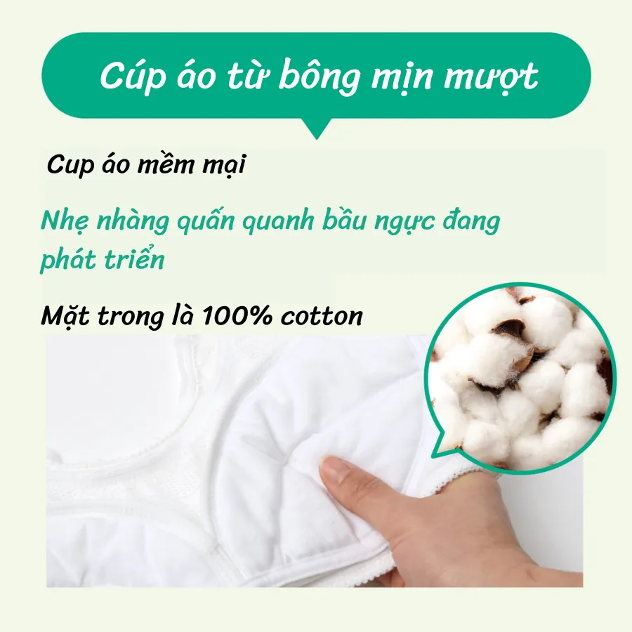 Ảnh Áo lót trẻ em Wacoal Lecien ISFB002 không gọng, không móc cài - SFB002 2