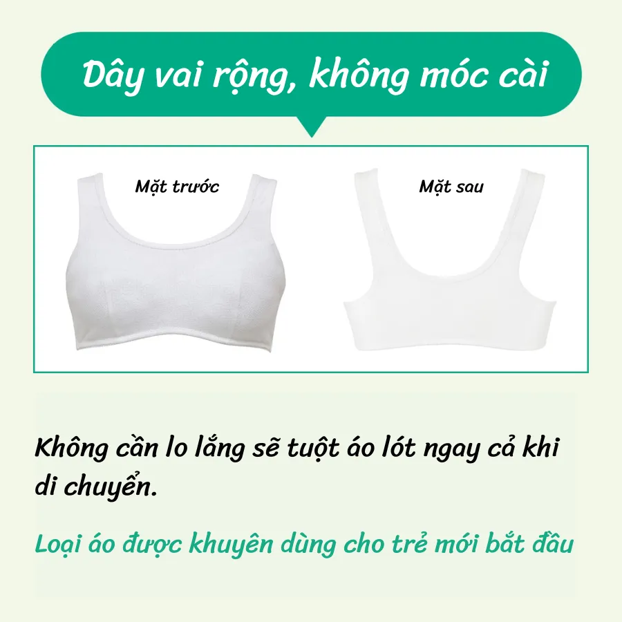 Ảnh Áo lót trẻ em Wacoal Lecien ISFB002 không gọng, không móc cài - SFB002 4