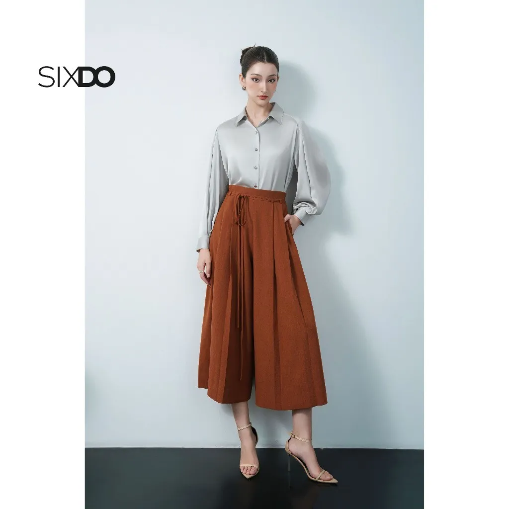 Ảnh Áo lụa xám nhạt dài tay SIXDO (Light Grey Silk Shirt) 1