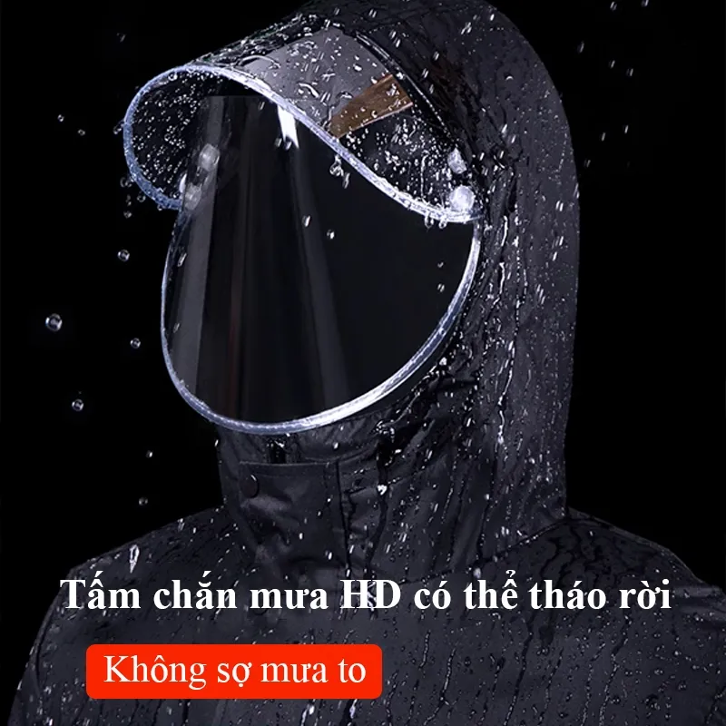 Ảnh Áo mưa bộ MYT Bộ quần áo mưa vải dày bảo vệ toàn thân dãy phản quang siêu chống nước cho nam và nữ 2