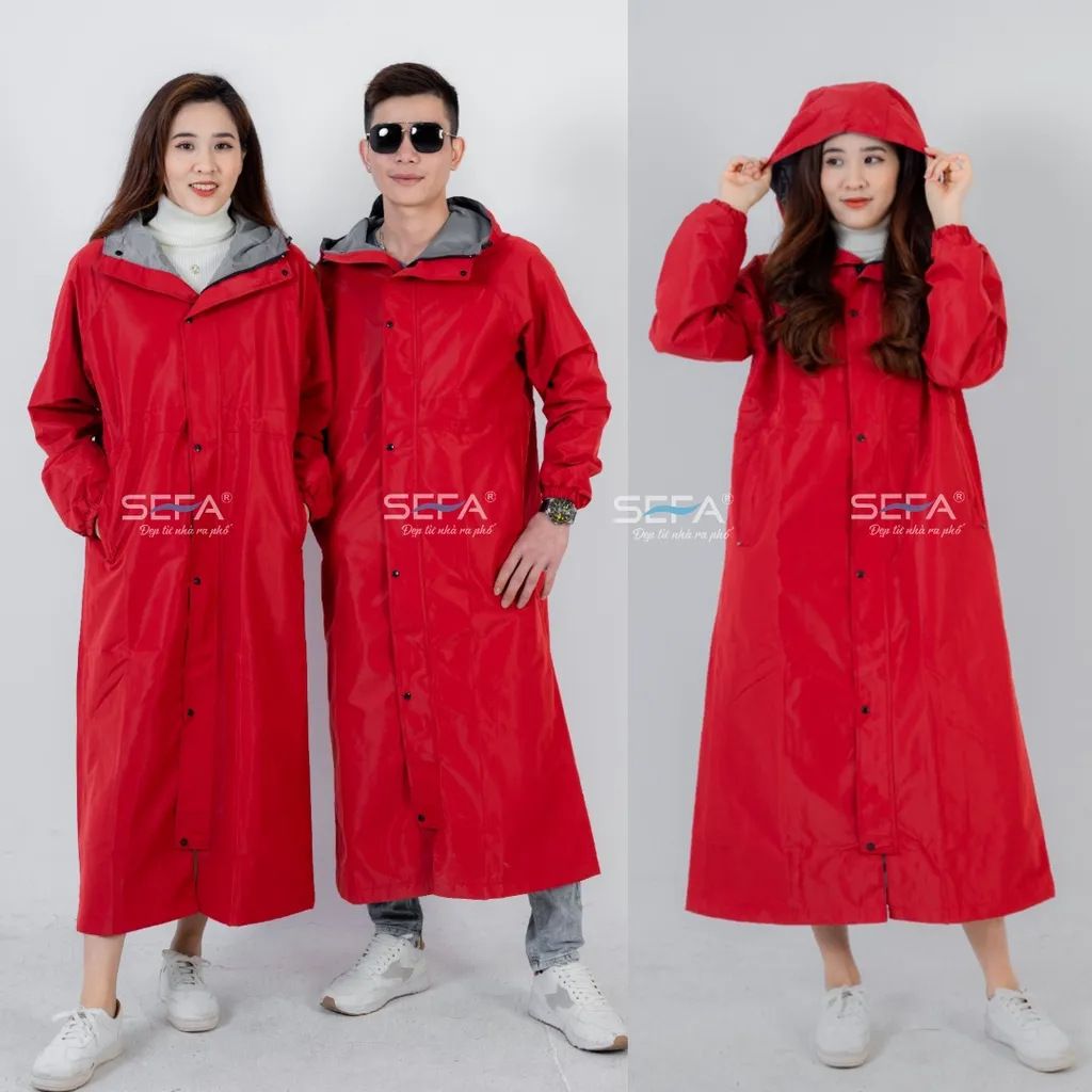 Ảnh Áo mưa măng tô SEFA hàn nhiệt chống nước tuyệt đối 2