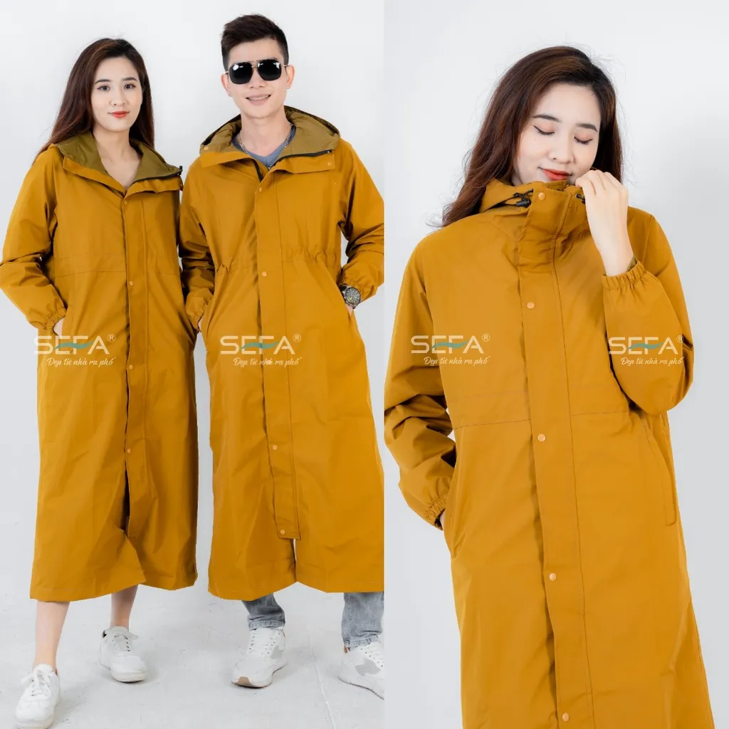 Ảnh Áo mưa măng tô SEFA hàn nhiệt chống nước tuyệt đối 3