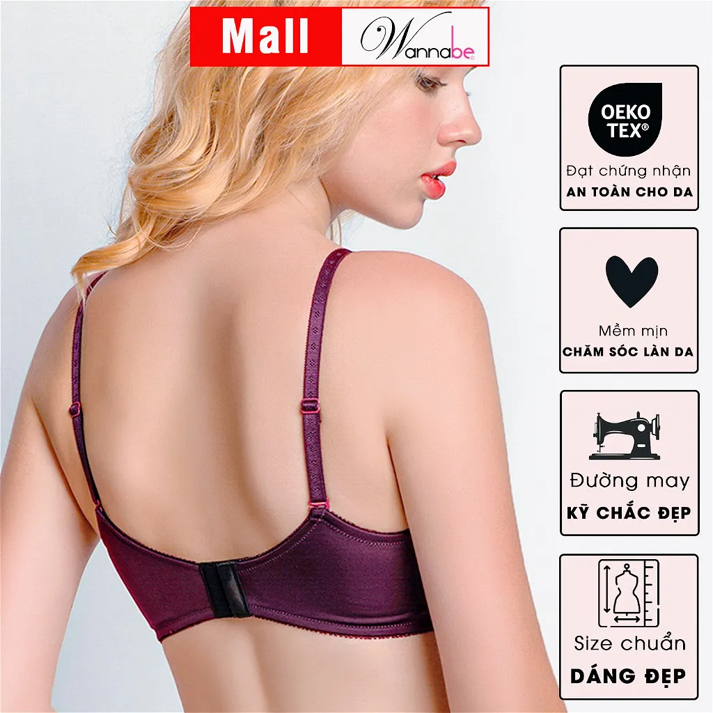 Ảnh Áo ngực mút mỏng WANNABE áo chíp cúp lớn có gọng kiểu basic trơn mút thông thoáng nhẹ mềm xinh AN310 3