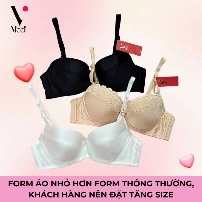 Ảnh Áo ngực nữ có gọng, mỏng không đệm Vicci AV.05 - AV.06 ôm ngực 2