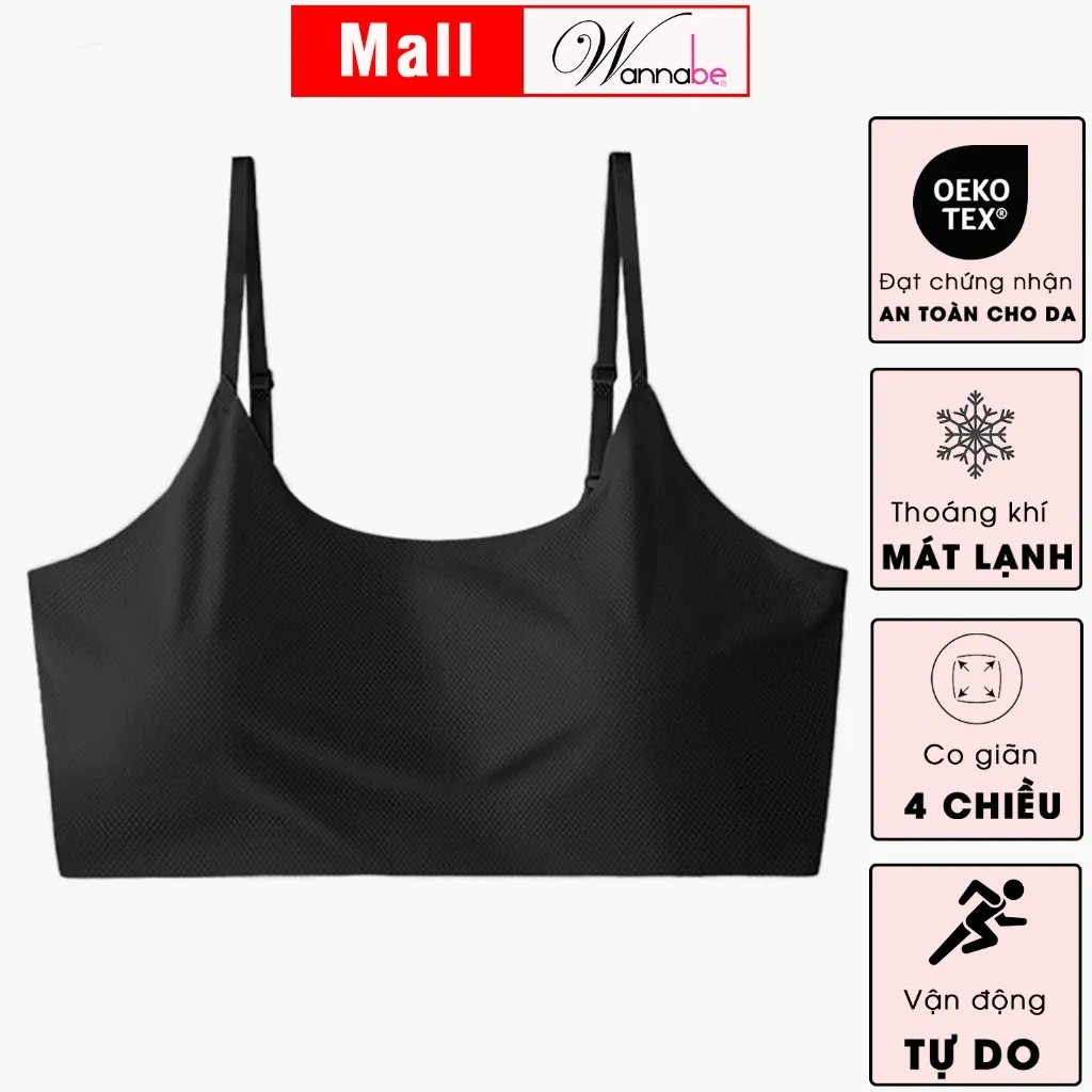 Ảnh Áo ngực nữ không gọng đúc su WANNABE áo lót bra đệm mút mỏng mềm mại thoáng mát tháo rời được AL45S 2