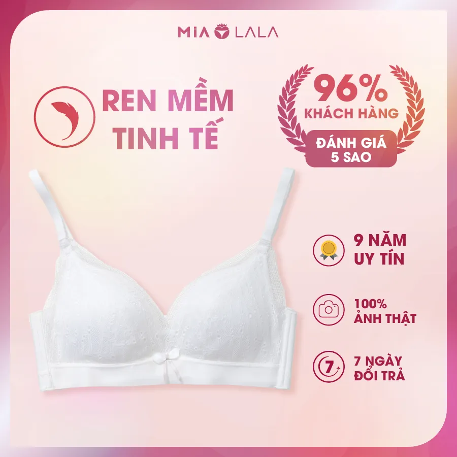 Ảnh Áo ngực nữ ren cao cấp không gọng đệm mỏng 1cm MIALALA 1083 NA2121083 2