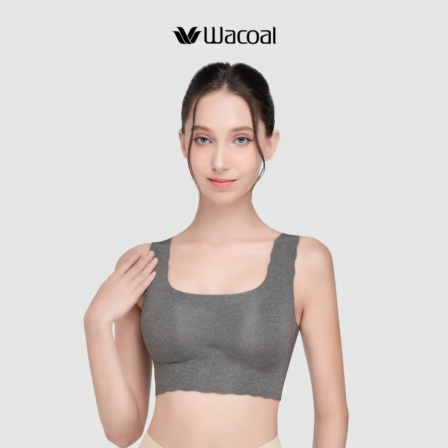 Ảnh Áo ngực nữ Wacoal bản to nâng ngực không gọng không viền, Áo lót nữ liền dây bản lưng to - ICGG540 1