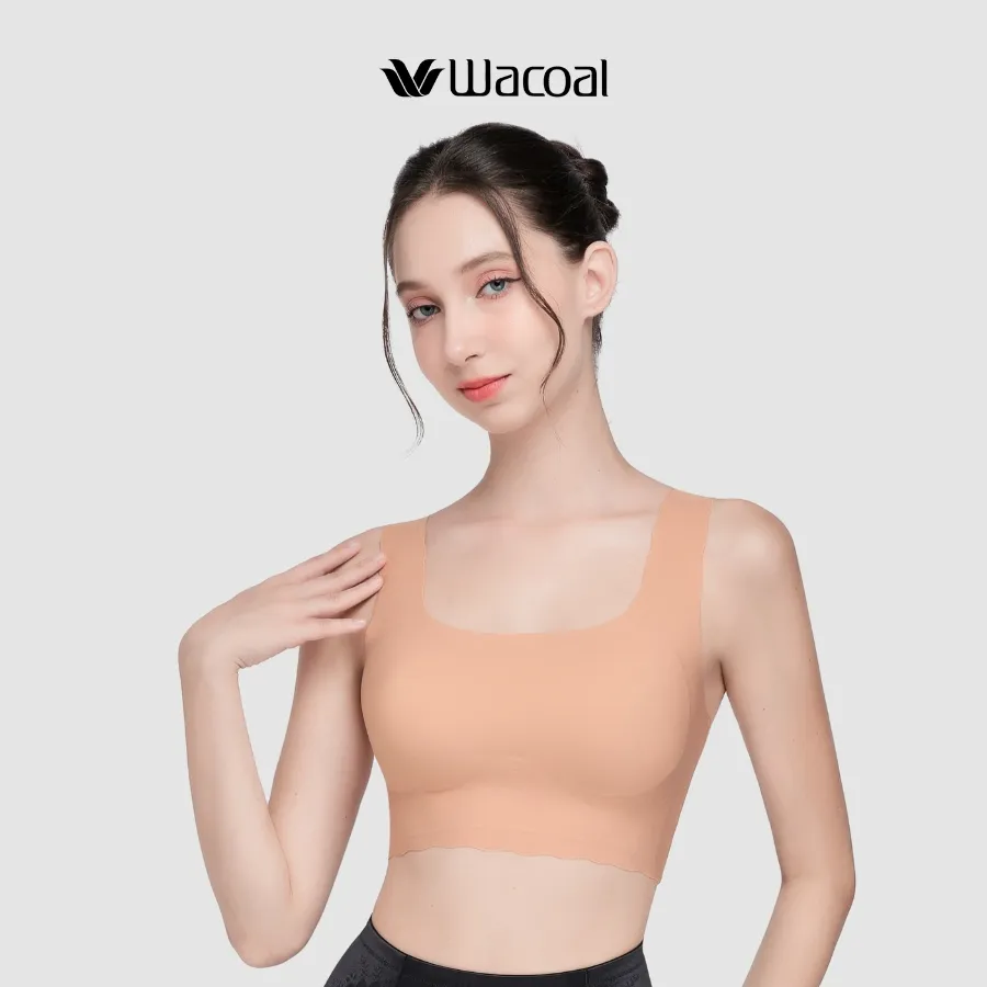 Ảnh Áo ngực nữ Wacoal bản to nâng ngực không gọng không viền, Áo lót nữ liền dây bản lưng to - ICGG540 2