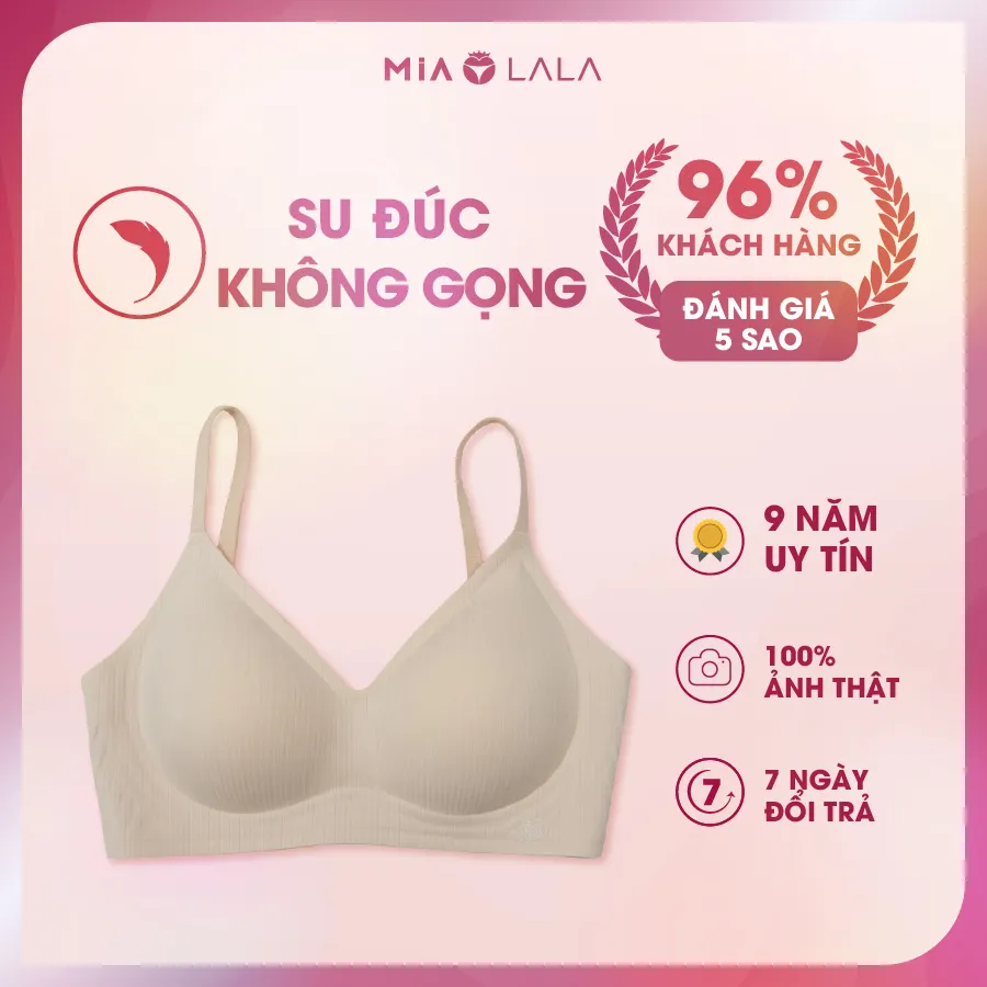 Ảnh Áo ngực su đúc không gọng Mialala đệm mỏng 1cm nâng ngực, tàng hình 3369 FA02113369 2