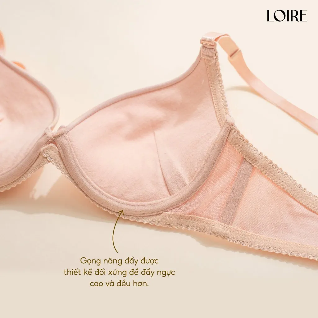 Ảnh Áo Ngực Texture Trơn Có Gọng Nâng Ngực Loirechic BRTS80 3