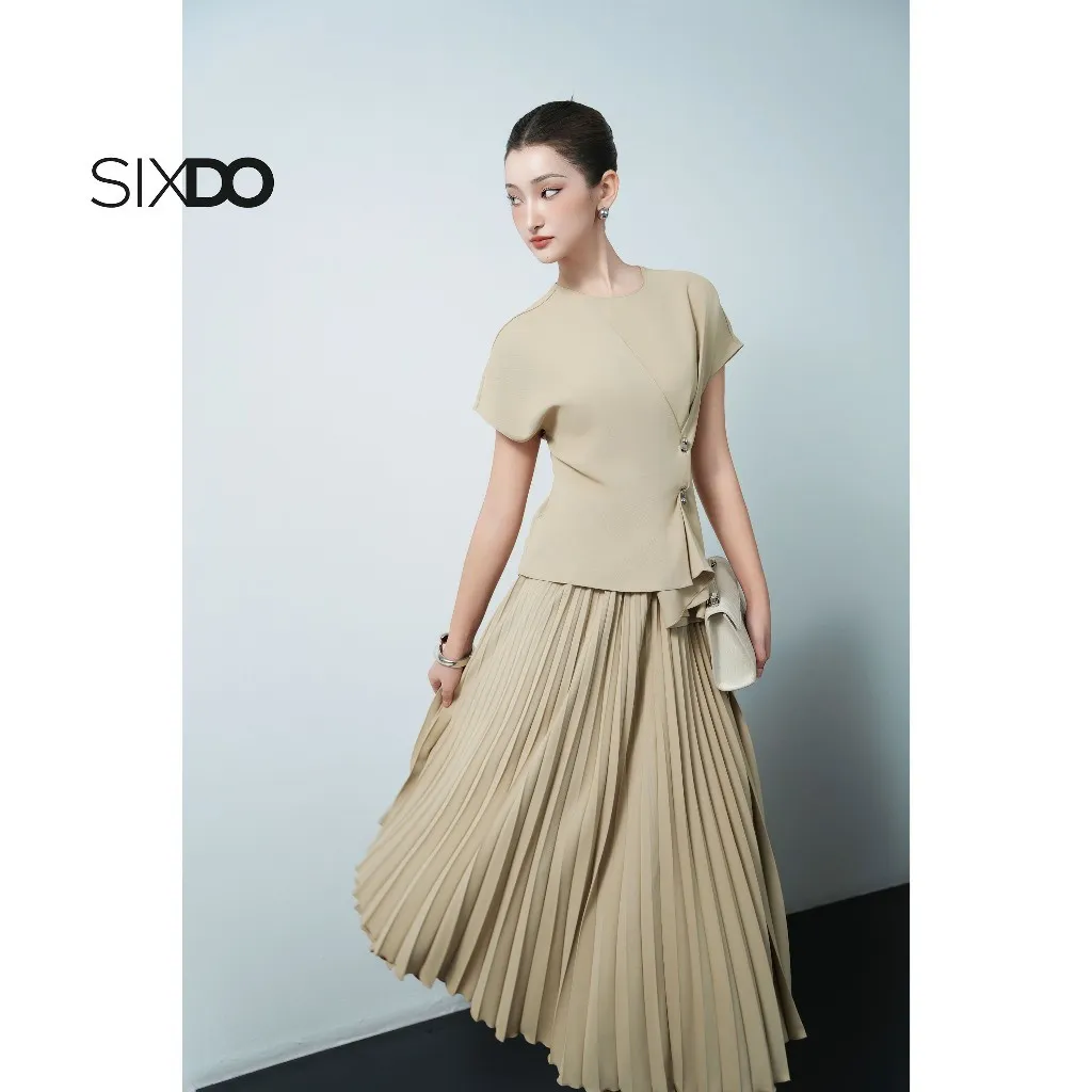 Ảnh Áo nữ cổ tròn tay ngắn SIXDO (Woven Blouse) 2