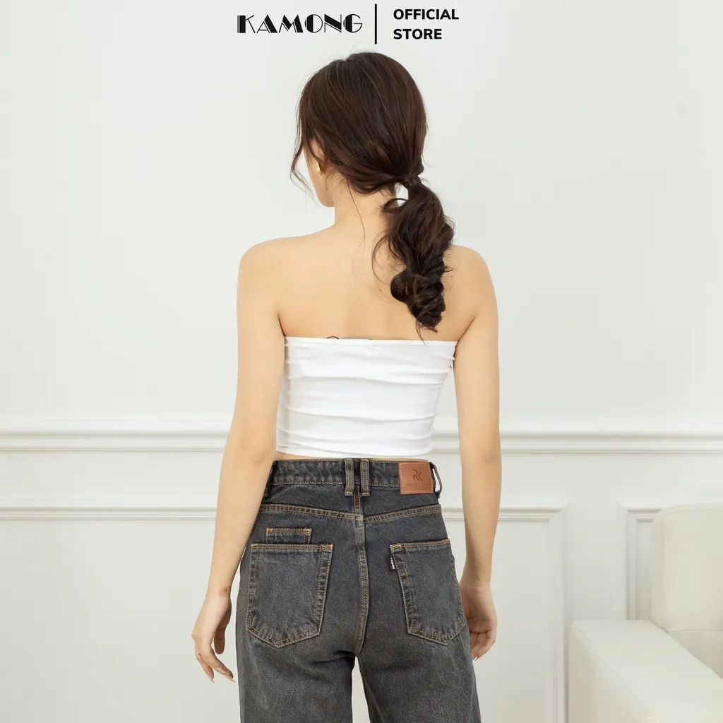 Ảnh Áo ống quây ngực KAMONG không mút chất liệu thun cotton 100% co dãn nhiều màu, nhiều size A143 4
