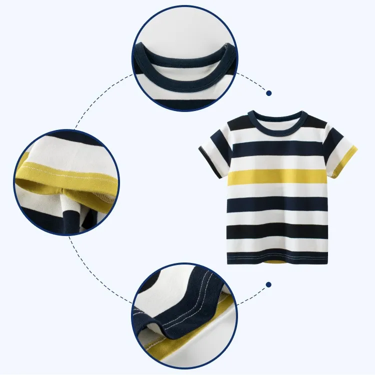 Ảnh Áo phông bé trai cộc tay mùa hè hàn quốc thời trang trẻ em 2 đến 8 tuổi SKIDS 2