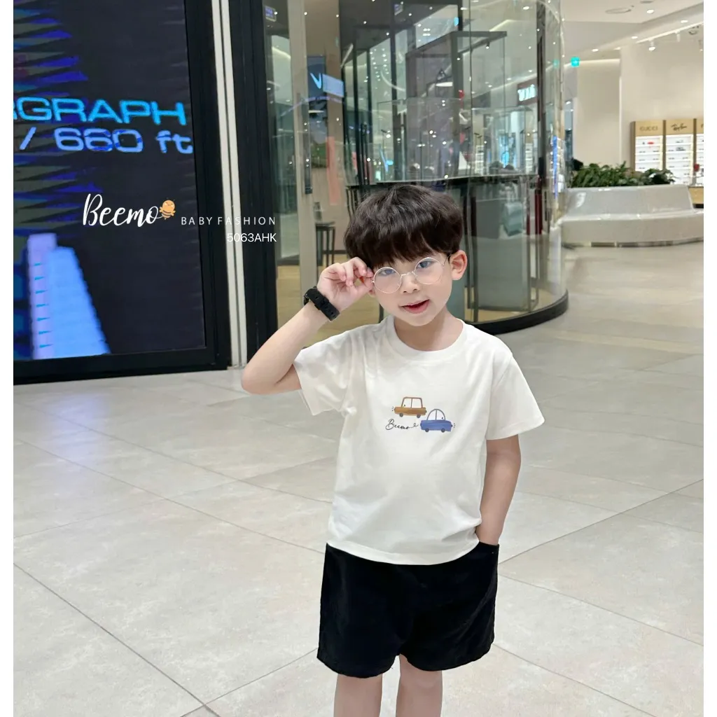 Ảnh Áo phông cộc tay Beemo in hình ô tô vải cotton 4C mềm mại mặc mùa hè cho bé 9-24kg 5063AHK 2