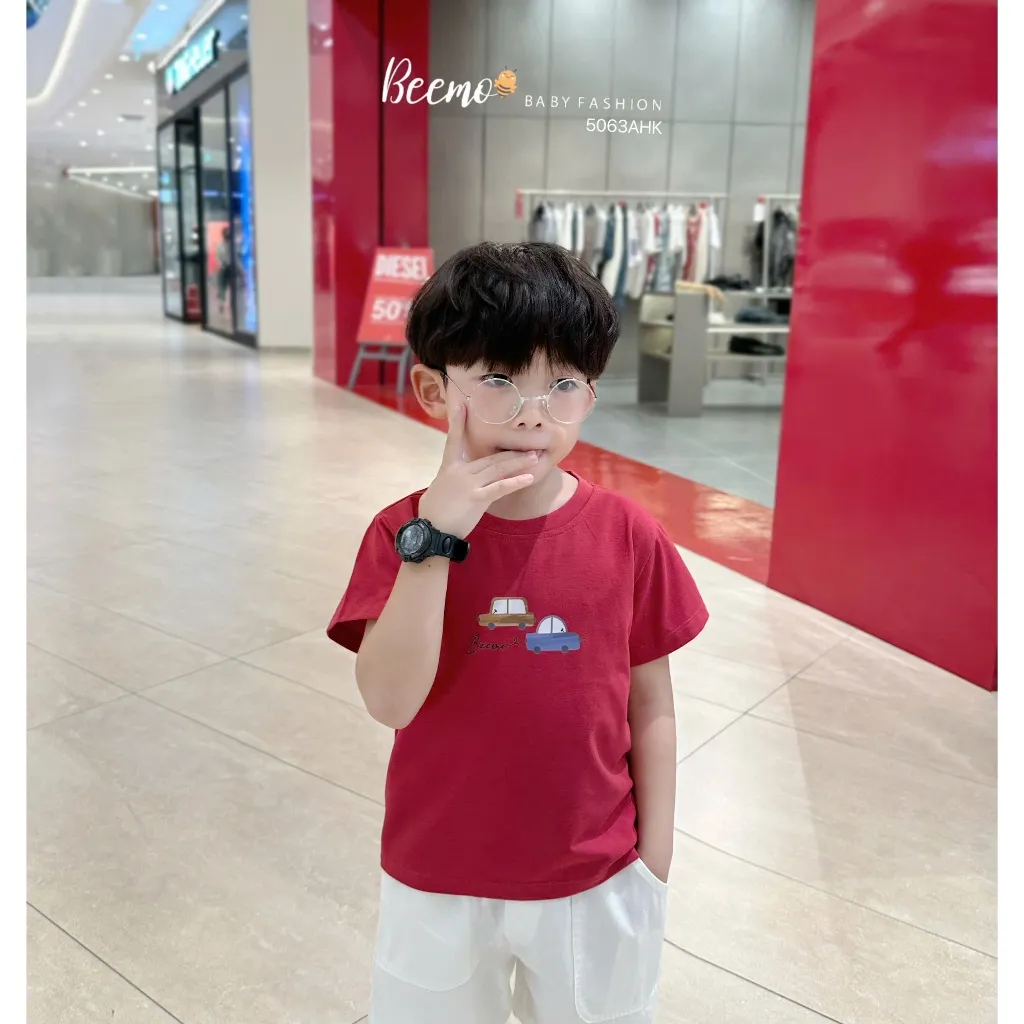 Ảnh Áo phông cộc tay Beemo in hình ô tô vải cotton 4C mềm mại mặc mùa hè cho bé 9-24kg 5063AHK 3