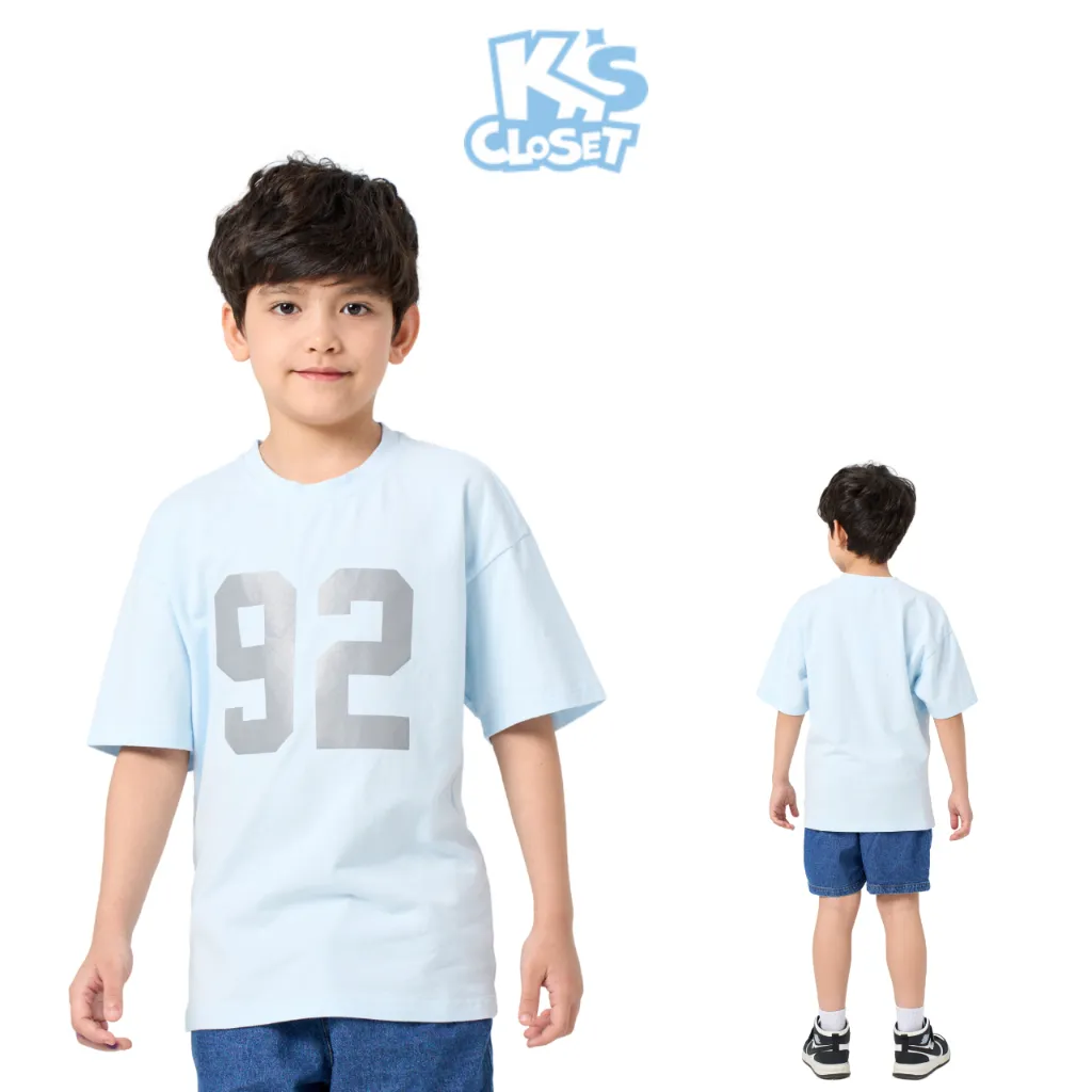 Ảnh Áo Phông Cộc Tay In Số K'S CLOSET Chất Liệu Vải Cotton Cho Bé Trai (2-14 tuổi) từ 10kg - 58kg KT101FIS 1