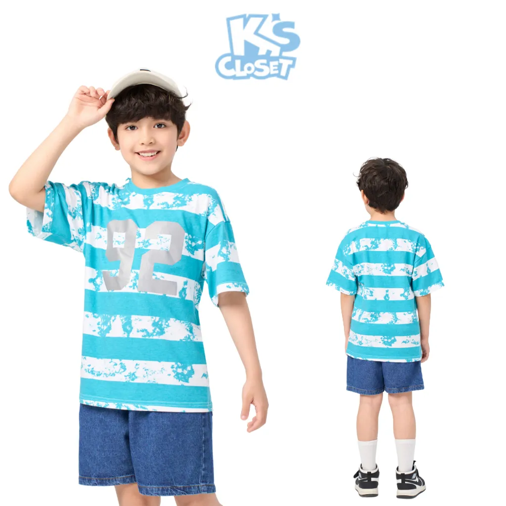 Ảnh Áo Phông Cộc Tay In Số K'S CLOSET Chất Liệu Vải Cotton Cho Bé Trai (2-14 tuổi) từ 10kg - 58kg KT101FIS 2