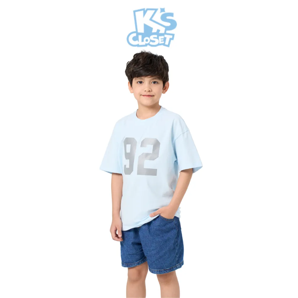 Ảnh Áo Phông Cộc Tay In Số K'S CLOSET Chất Liệu Vải Cotton Cho Bé Trai (2-14 tuổi) từ 10kg - 58kg KT101FIS 3