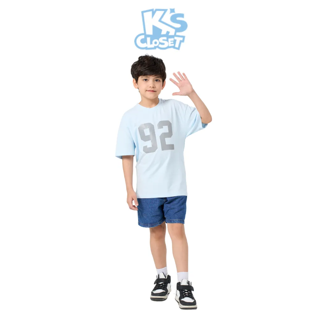 Ảnh Áo Phông Cộc Tay In Số K'S CLOSET Chất Liệu Vải Cotton Cho Bé Trai (2-14 tuổi) từ 10kg - 58kg KT101FIS 4