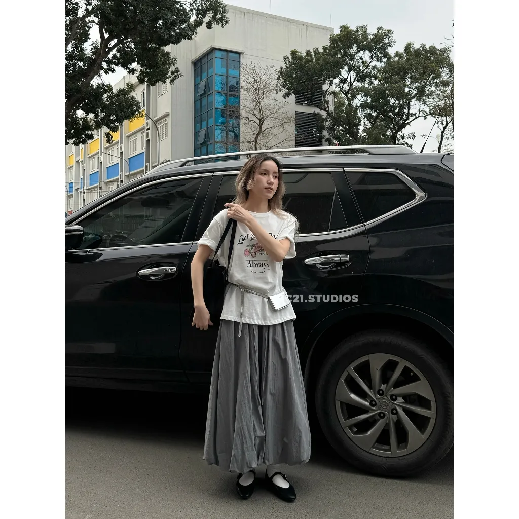 Ảnh Áo phông hình hoa chữ lavie enrose MC21.studios a4506 1