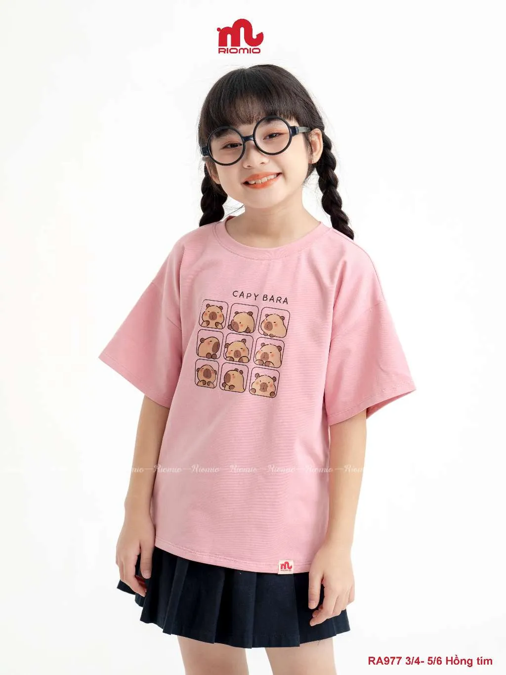 Ảnh Áo phông hot trend cho bé Riomio chất cotton thoáng mát, hình in trendy-RA977 3