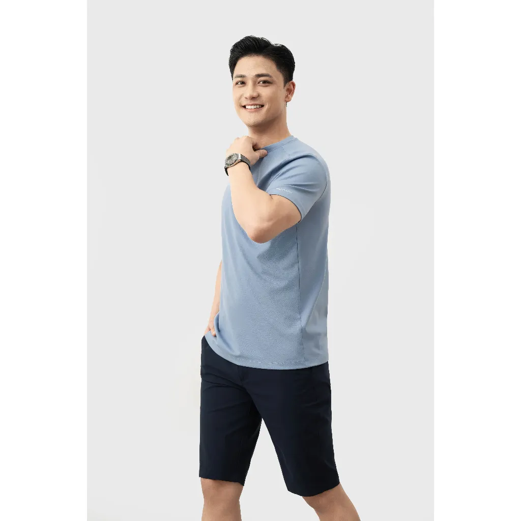 Ảnh Áo Phông Nam 8APKB403 Biluxury Thời Trang Nam, Áo Thun Trơn Cotton Co Giãn 4 Chiều 1