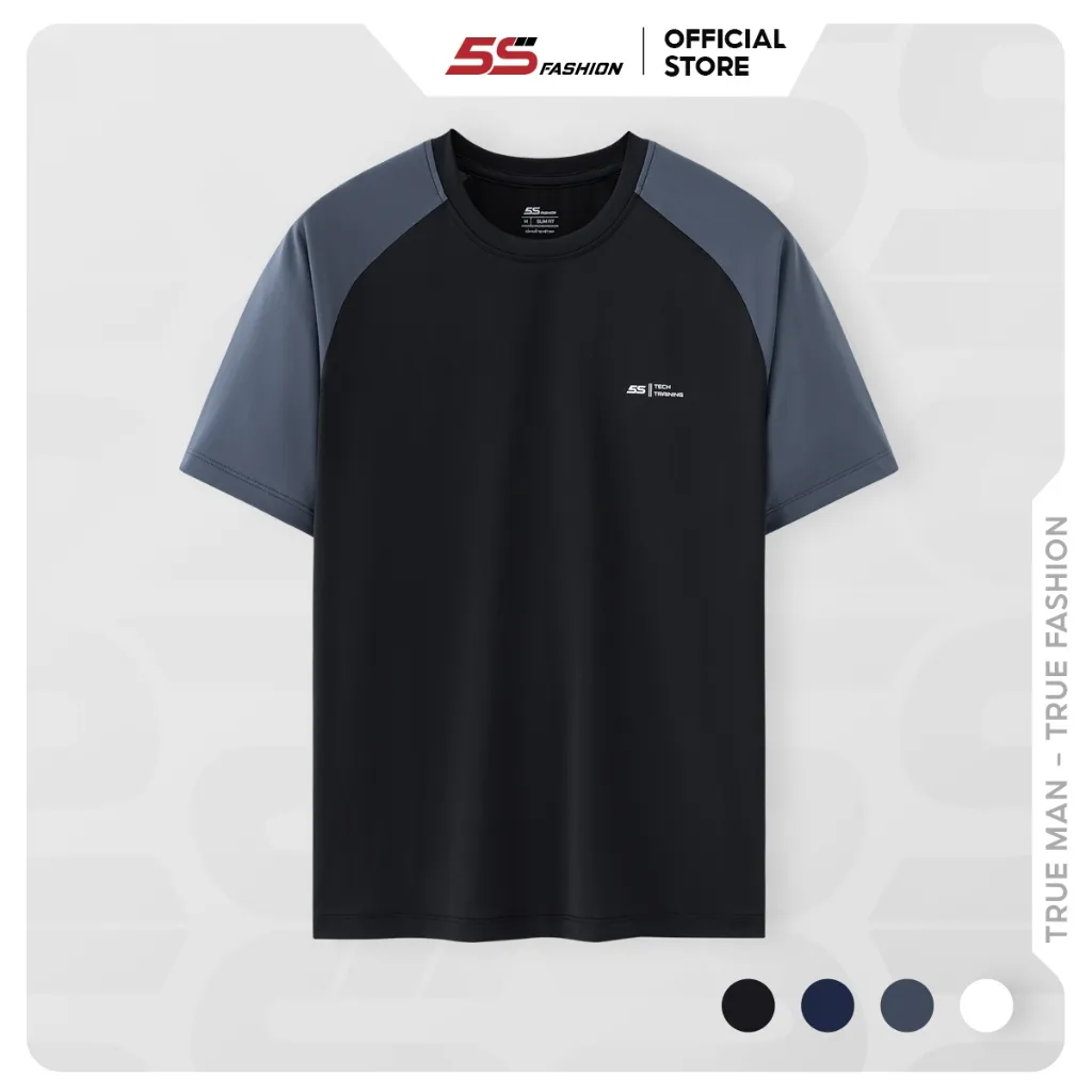 Ảnh Áo Phông Nam Cổ Tròn Mùa Hè 5S FASHION COOLING Nhẹ Mát, Thiết Kế Tay Raglan Khỏe Khoắn (01-ATS25055) 1