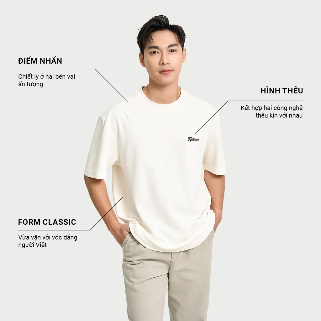 Ảnh Áo Phông Nam KRIK  Form Classic Chất Liệu Cotton Thiết kế Hình Thêu Trước Ngực Trẻ Trung Khỏe Khoắn AP1314 1