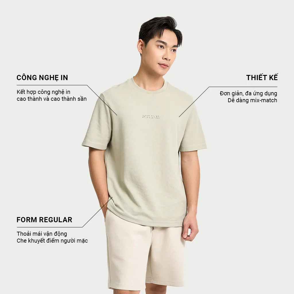 Ảnh Áo Phông Nam KRIK Form Regular In Cao Thành Sần Thiết Kế Độc Đáo Giữ Form Đẹp Tôn Dáng AP1367 1