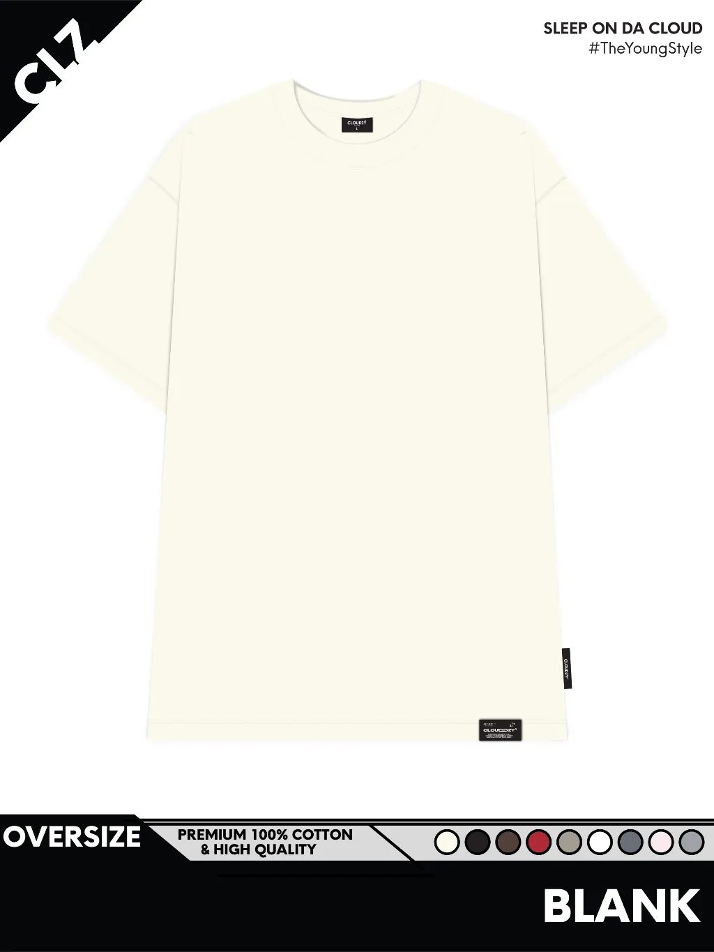 Ảnh Áo phông nam nữ unisex tay lỡ AT TRƠN CLOUDZY thun form rộng local brand teen cổ tròn oversize 1