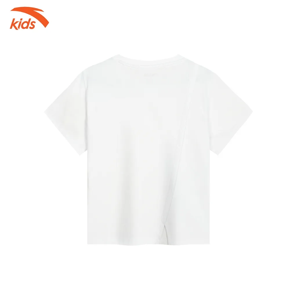 Ảnh Áo Phông Ngắn Tay Thể Thao Bé Gái Anta Kids Badminton vải polyester co giãn 4 chiều, thoáng khí 3624B9119 1