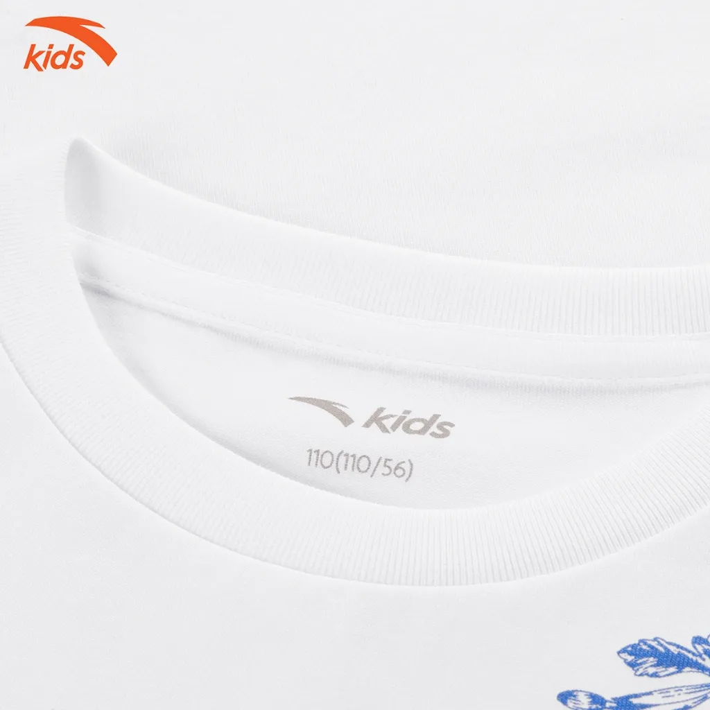 Ảnh Áo Phông Ngắn Tay Thể Thao Bé Gái Anta Kids Badminton vải polyester co giãn 4 chiều, thoáng khí 3624B9119 2