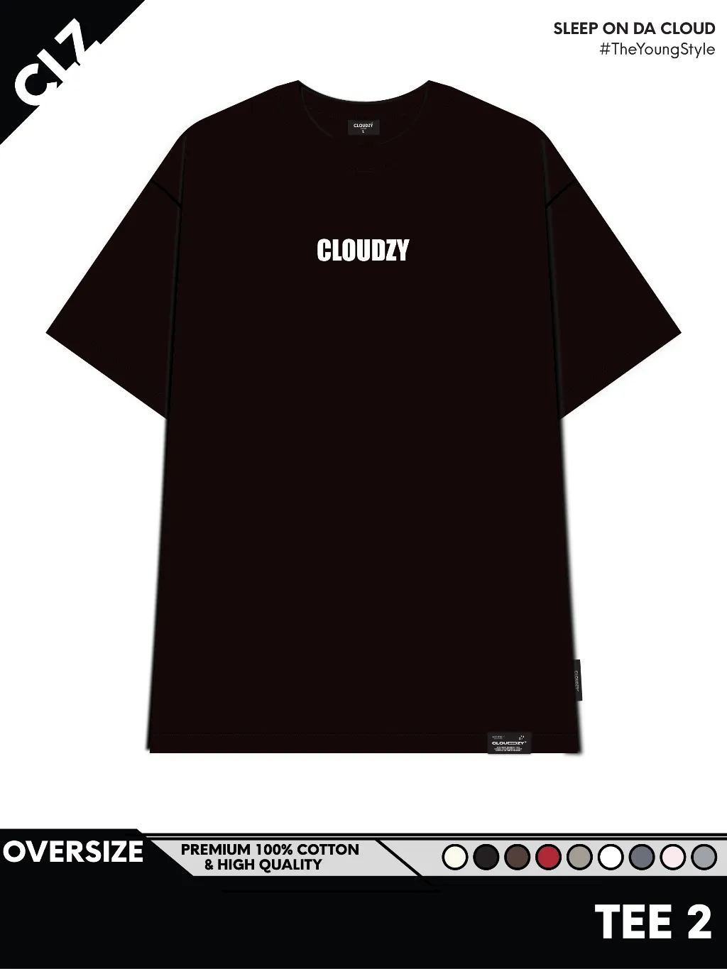 Ảnh Áo phông nữ nam unisex tay lỡ thun localbrand form rộng cổ tròn oversize cotton CLOUDZY TH ÁO THUN 1