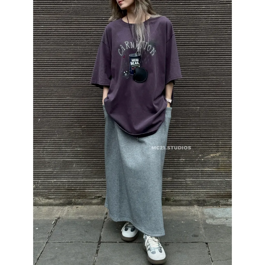 Ảnh Áo phông oversize tay lỡ heinz chất cotton tự nhiên MC21.studios a4410 2