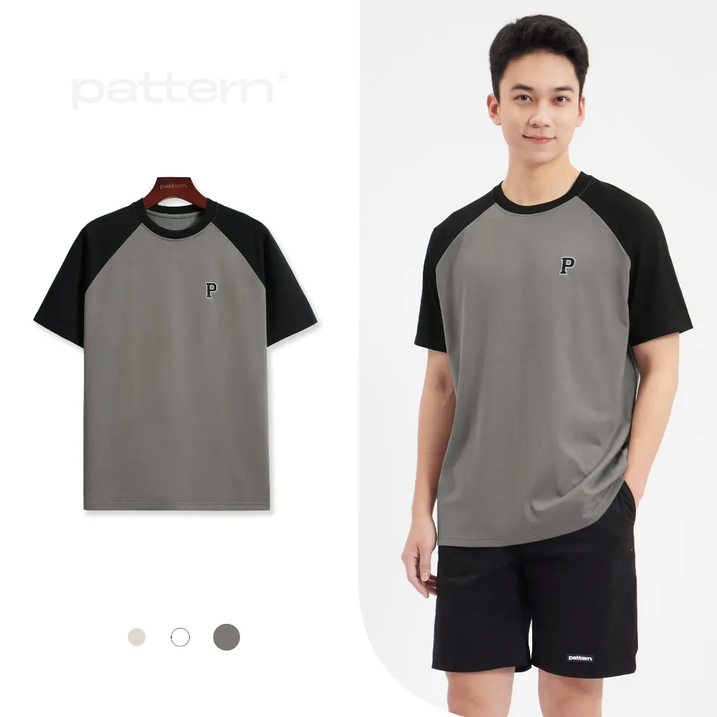 Ảnh Áo Phông Raglan Cotton Thêu "P" Phối Tay PATTERN PA047 4